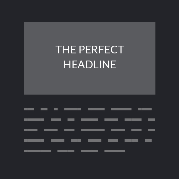 Design expectation: concise headlines