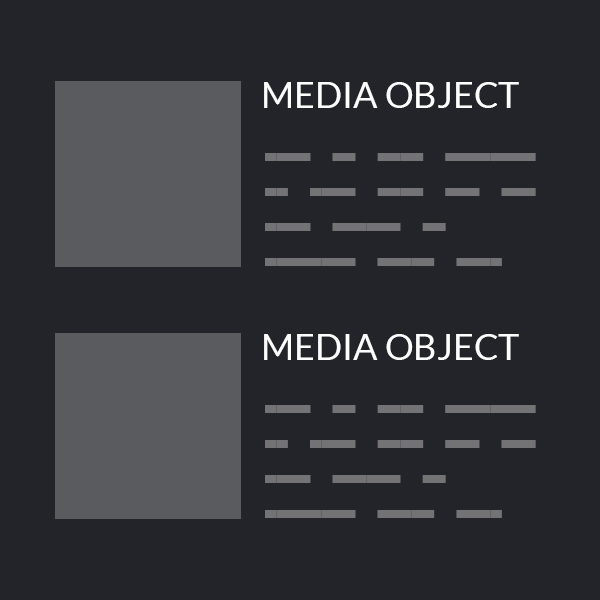 Design expectation: perfectly aligned media objects