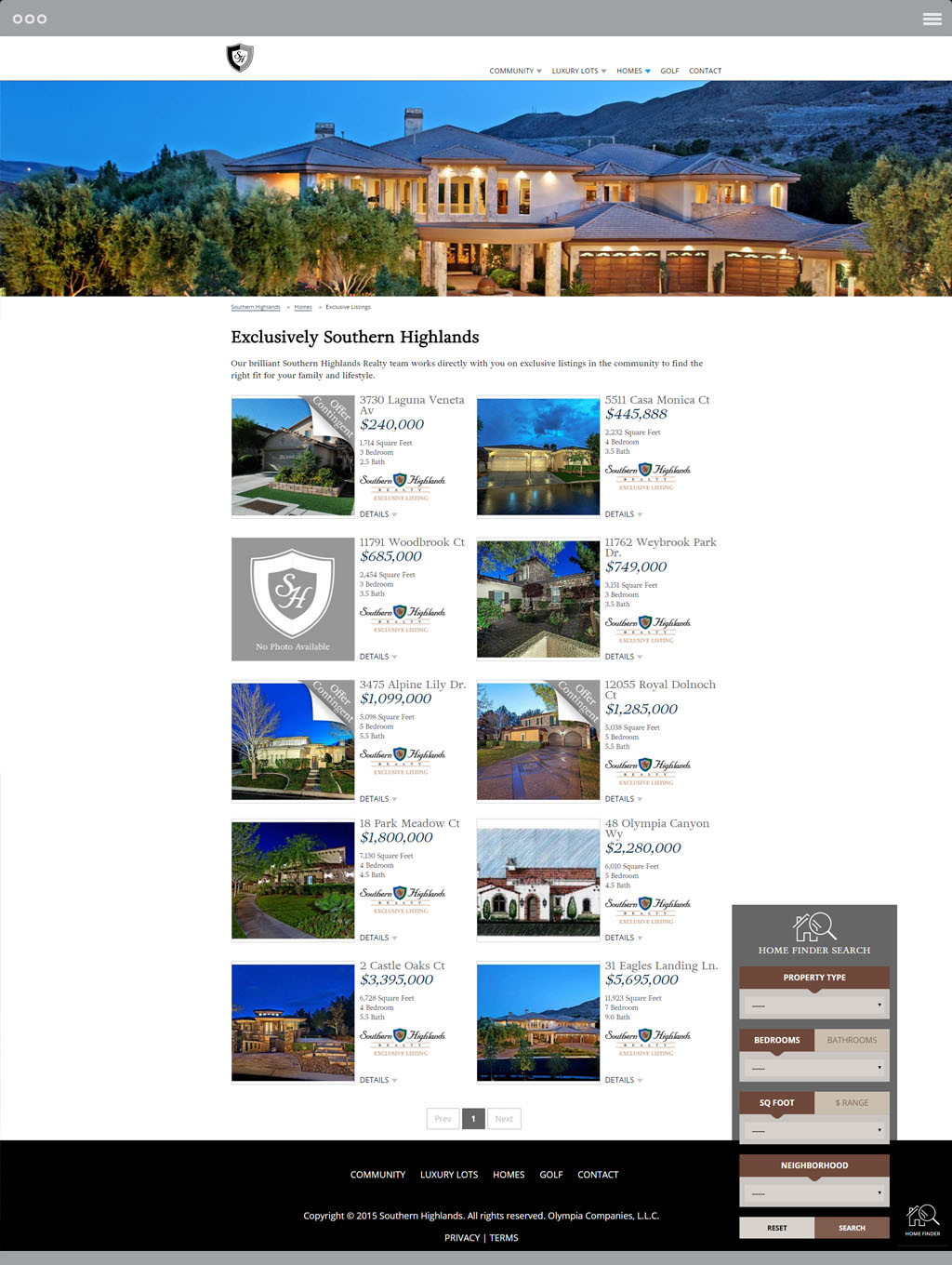 Southern Highlands Listings Page