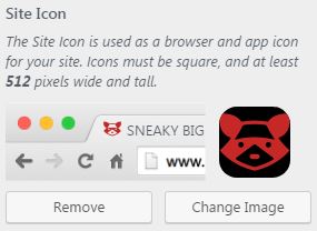 You can change the favicon for your development environment through WordPress' customization options.